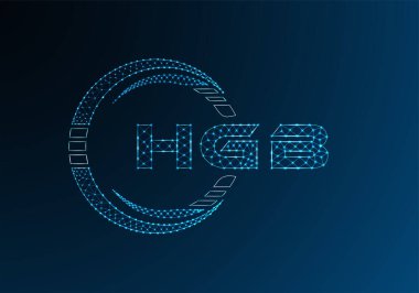 HGB düşük poli harfli logo vektör tasarımı. HGB düşük poli logo tasarımı. 