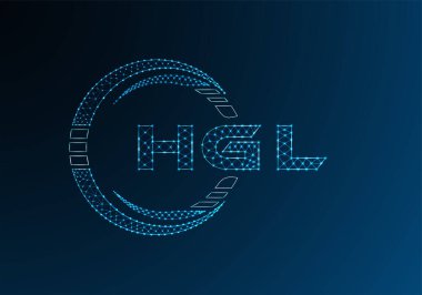 HGL düşük poli harfli logo vektör tasarımı. HGL düşük poli logo tasarımı. 