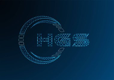 HGS düşük poli harfli logo vektör tasarımı. HGS düşük poli logo tasarımı. 