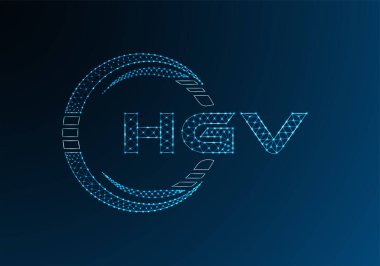 HGV düşük poli harfli logo vektör tasarımı. HGV düşük poli logo tasarımı. 