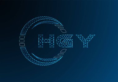 HGY düşük poli harfli logo vektör tasarımı. HGY düşük poli logo tasarımı. 
