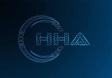 HHA düşük poli harfli logo vektör tasarımı. HHA düşük poli logo tasarımı. 