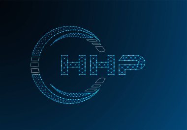 HHP düşük poli harfli logo vektör tasarımı. HHP düşük poli logo tasarımı. 