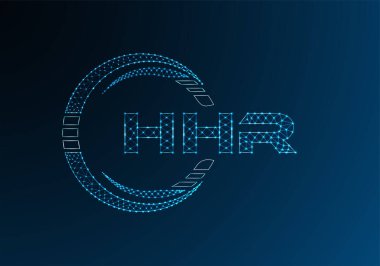 HHR düşük poli harfli logo vektör tasarımı. HHR düşük poli logo tasarımı. 