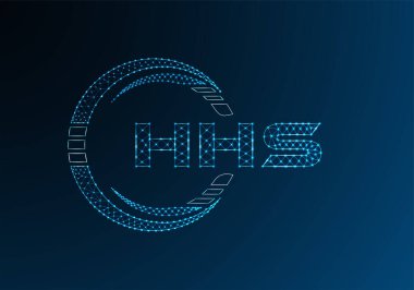 HHS düşük poli harfli logo vektör tasarımı. HHS düşük poli logo tasarımı. 
