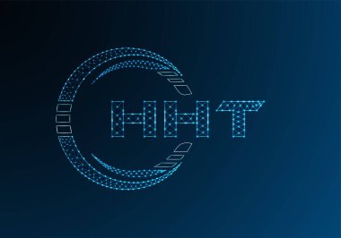 HHT düşük poli harfli logo vektör tasarımı. HHT düşük poli logo tasarımı. 