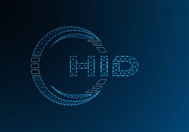 HID düşük poli harfli logo vektör tasarımı. HID düşük poli logo tasarımı. 