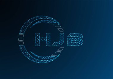 HJB düşük poli harfli logo vektör tasarımı. HJB düşük poli logo tasarımı. 