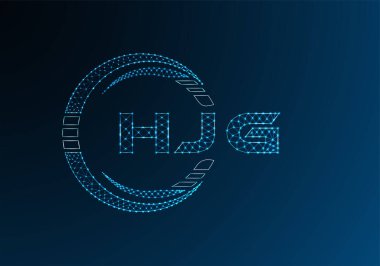 HJG düşük poli harfli logo vektör tasarımı. HJG düşük poli logo tasarımı. 