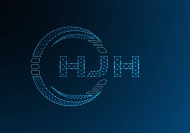 HJH düşük poli harfli logo vektör tasarımı. HJH düşük poli logo tasarımı. 