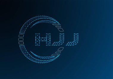 HJJ düşük poli harfli logo vektör tasarımı. HJJ düşük poli logo tasarımı. 