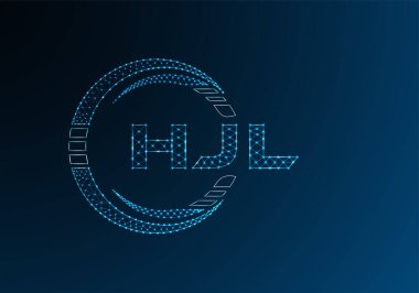 HJL düşük poli harfli logo vektör tasarımı. HJL düşük poli logo tasarımı. 