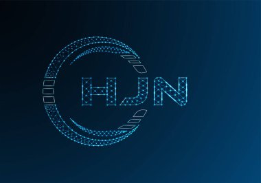 HJN düşük poli harfli logo vektör tasarımı. HJN düşük poli logo tasarımı. 
