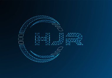 HJR düşük poli harfli logo vektör tasarımı. HJR düşük poli logo tasarımı. 