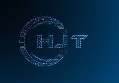 HJT düşük poli harfli logo vektör tasarımı. HJT düşük poli logo tasarımı. 