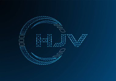 HJV düşük poli harfli logo vektör tasarımı. HJV düşük poli logo tasarımı. 