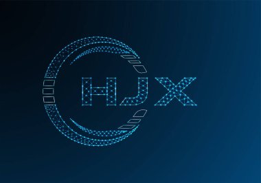 HJX düşük poli harfli logo vektör tasarımı. HJX düşük poli logo tasarımı. 