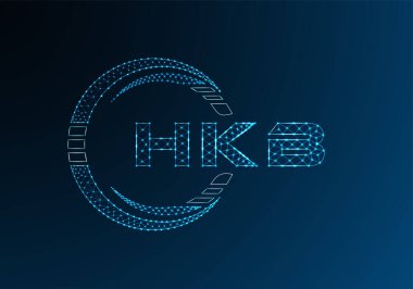 HKB düşük poli harfli logo vektör tasarımı. HKB düşük poli logo tasarımı. 