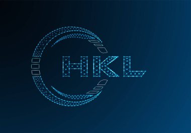 HKL düşük poli harfli logo vektör tasarımı. HKL düşük poli logo tasarımı. 