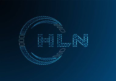 HLN düşük poli harfli logo vektör tasarımı. HLN düşük poli logo tasarımı. 