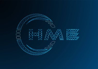 HME düşük poli harfli logo vektör tasarımı. HME düşük poli logo tasarımı. 