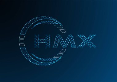 HMX düşük poli harfli logo vektör tasarımı. HMX düşük poli logo tasarımı. 