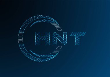 HNT düşük poli harfli logo vektör tasarımı. HNT düşük poli logo tasarımı. 