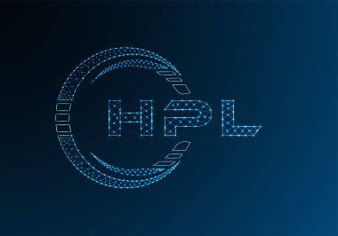 HPL düşük poli harfli logo vektör tasarımı. HPL düşük poli logo tasarımı. 