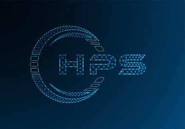 HPS düşük poli harfli logo vektör tasarımı. HPS düşük poli logo tasarımı. 