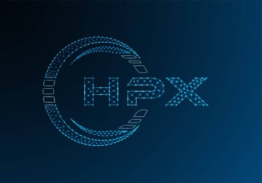 HPX düşük poli harfli logo vektör tasarımı. HPX düşük poli logo tasarımı. 