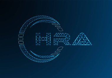 HRA düşük poli harfli logo tasarımı. HRA düşük poli logo tasarımı. 