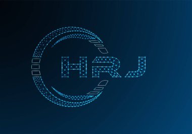 HRJ düşük poli harfli logo vektör tasarımı. HRJ düşük poli logo tasarımı. 