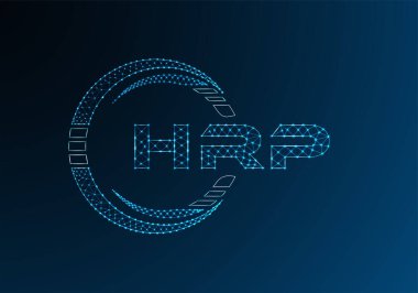 HRP düşük poli harfli logo vektör tasarımı. HRP düşük poli logo tasarımı. 