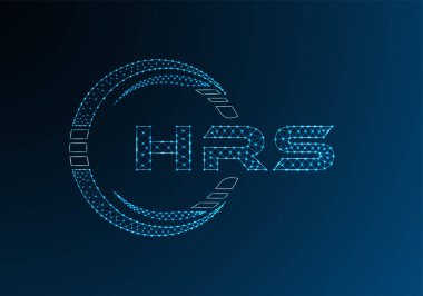 HRS düşük poli harfli logo vektör tasarımı. HRS düşük poli logo tasarımı. 