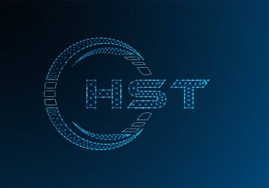 HST düşük poli harfli logo vektör tasarımı. HST düşük poli logo tasarımı. 
