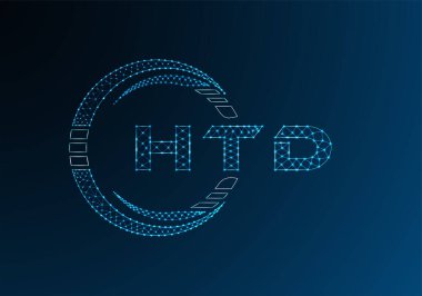 HTD düşük poli harfli logo vektör tasarımı. HTD düşük poli logo tasarımı. 