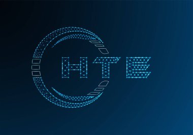 HTE düşük poli harfli logo vektör tasarımı. HTE düşük poli logo tasarımı. 