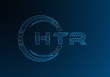 HTR düşük poli harfli logo vektör tasarımı. HTR düşük poli logo tasarımı. 