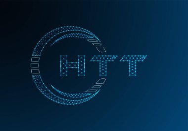 HTT düşük poli harfli logo vektör tasarımı. HTT düşük poli logo tasarımı. 