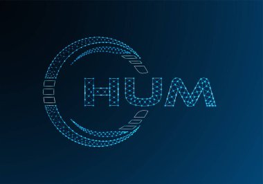 HUM düşük poli harfli logo vektör tasarımı. HUM düşük poli logo tasarımı. 