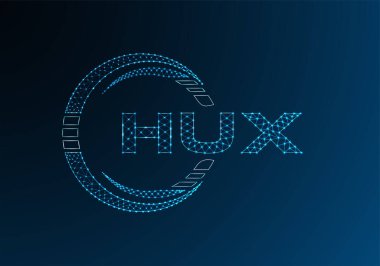 HUX düşük poli harfli logo vektör tasarımı. HUX düşük poli logo tasarımı. 