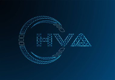 HVA düşük poli harfli logo vektör tasarımı. HVA düşük poli logo tasarımı. 