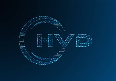 HVD düşük poli harfli logo vektör tasarımı. HVD düşük poli logo tasarımı. 