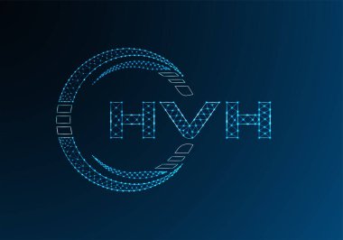 HVH düşük poli harfli logo vektör tasarımı. HVH düşük poli logo tasarımı. 
