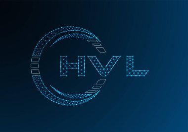 HVL düşük poli harfli logo vektör tasarımı. HVL düşük poli logo tasarımı. 