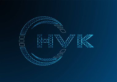 HVK düşük poli harfli logo vektör tasarımı. HVK düşük poli logo tasarımı. 