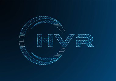 HVR düşük poli harfli logo vektör tasarımı. HVR düşük poli logo tasarımı. 