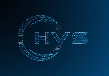 HVS düşük poli harfli logo vektör tasarımı. HVS düşük poli logo tasarımı. 