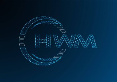 HWM düşük poli harfli logo vektör tasarımı. HWB düşük poli logo tasarımı. 