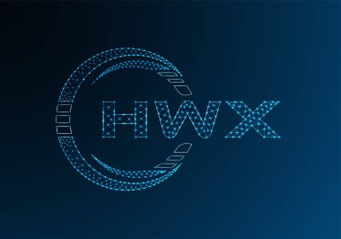 HWX düşük poli harfli logo vektör tasarımı. HWB düşük poli logo tasarımı. 